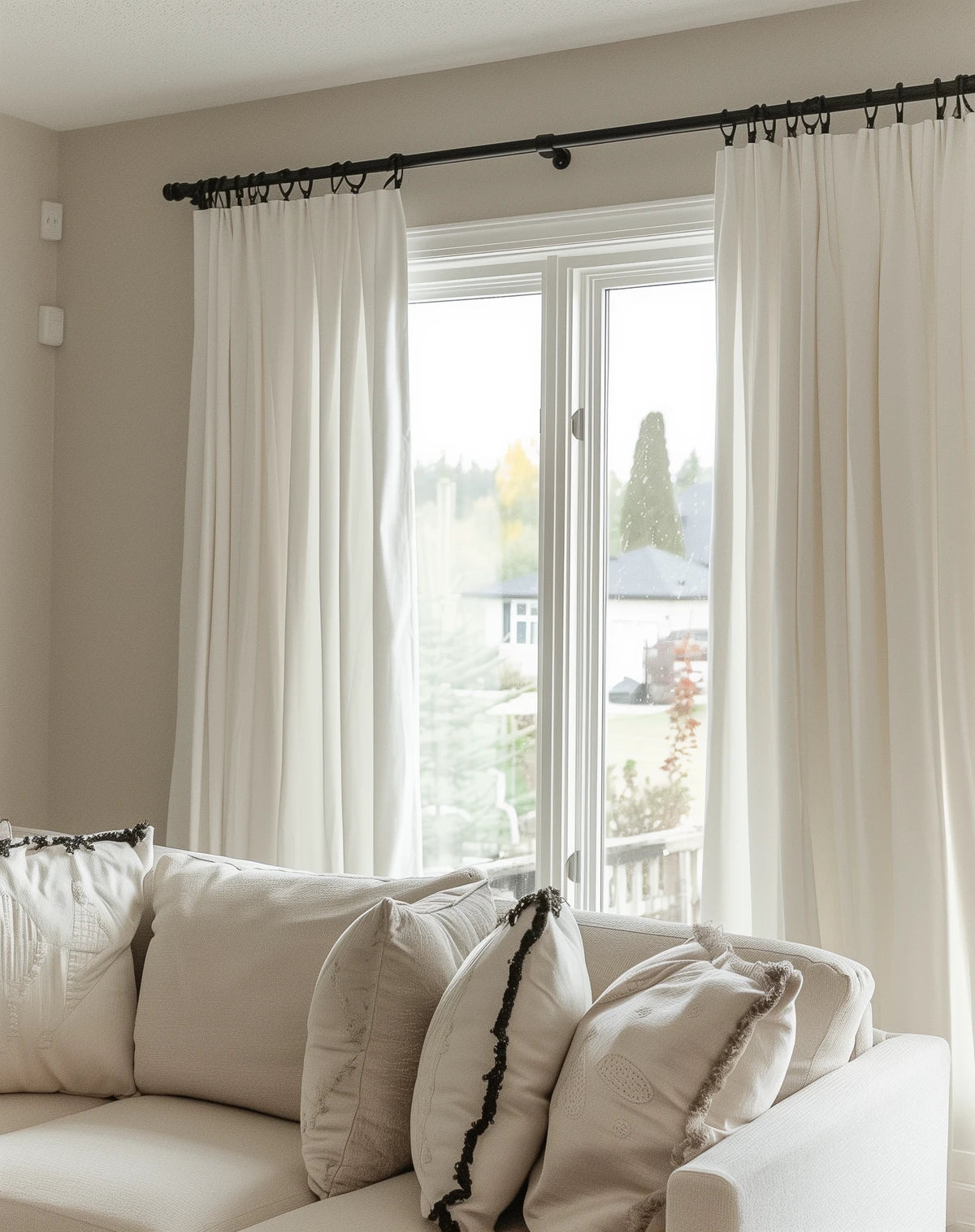 Beautiful custom made blackout curtains enhancing cozy atmosphere