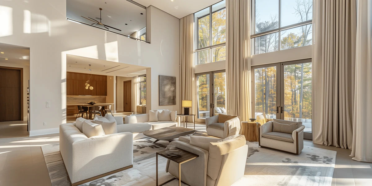 Stylish made to measure curtains enhancing a modern living space