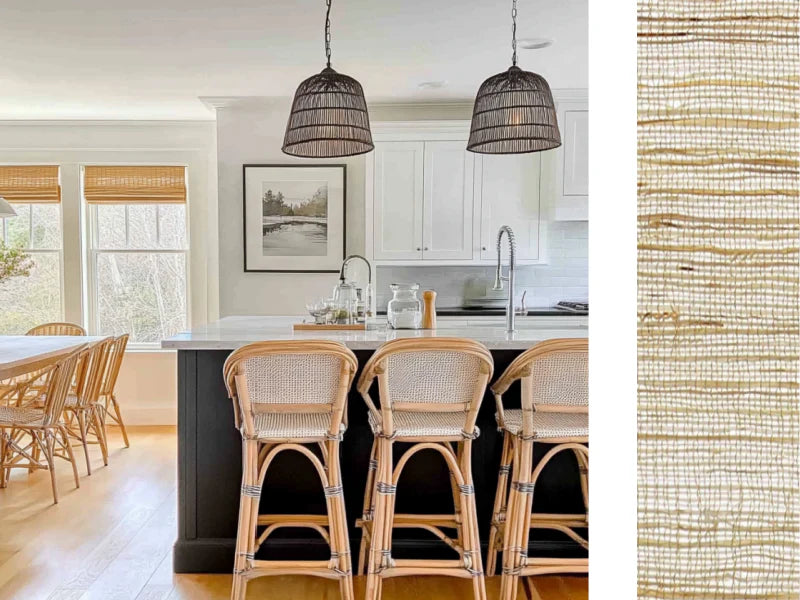 Bamboo Roller Shades - Natural Woven Wood Blinds