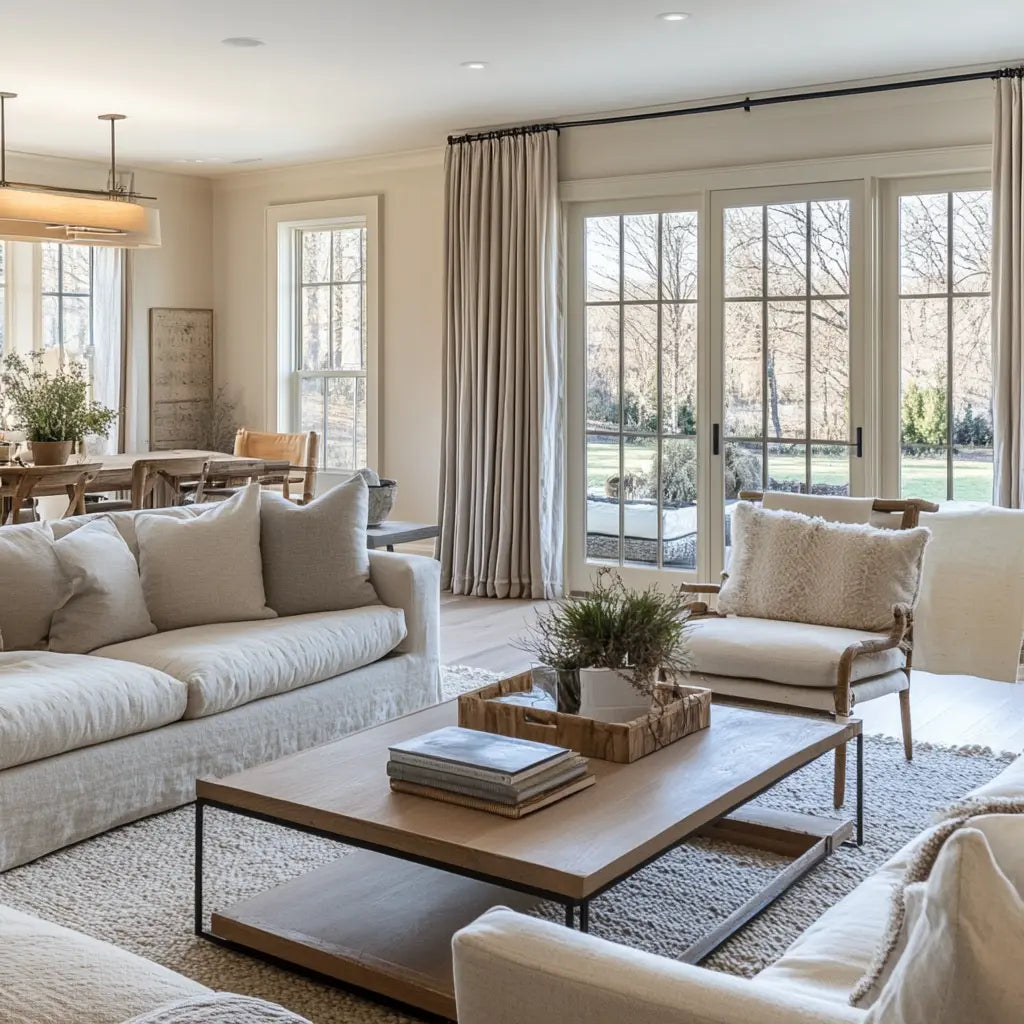 natural curtain fabrics enhancing interior space