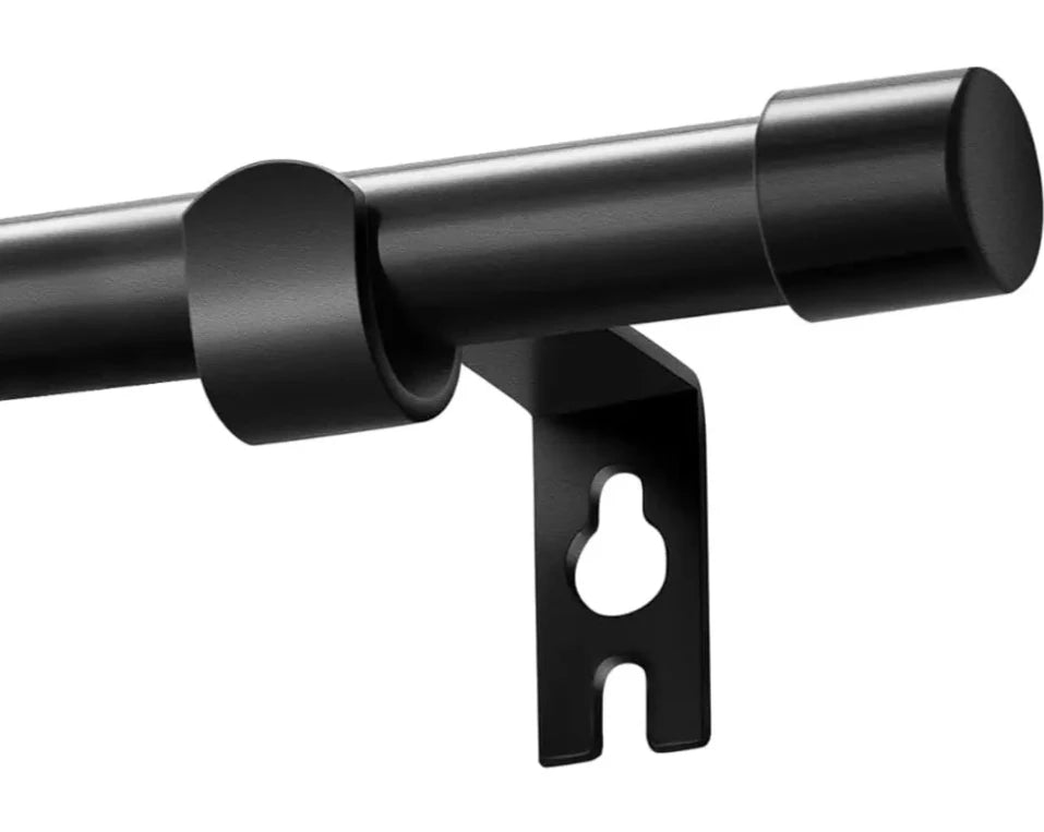 black curtain rods