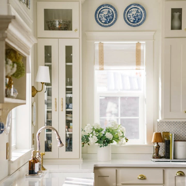 Roman Shades with Border Trim