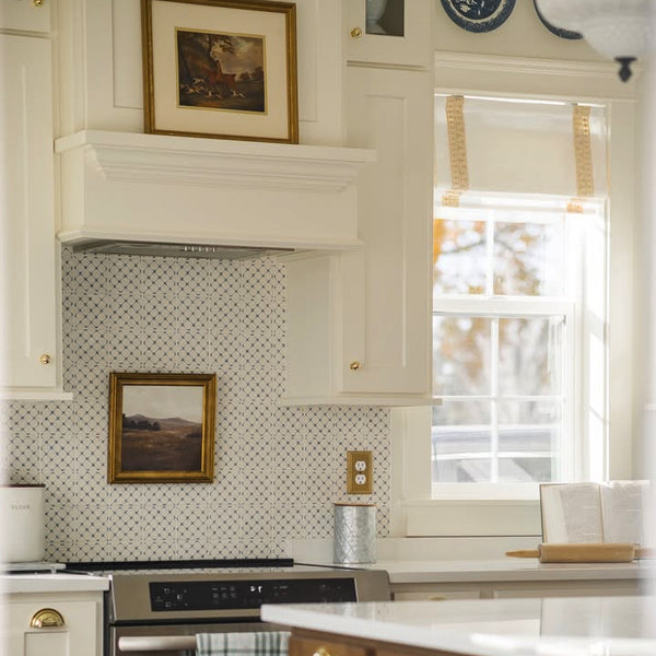 Roman Shades with Border Trim