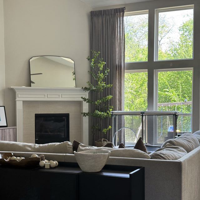 Custom Decorative Curtain fabric and drape detail