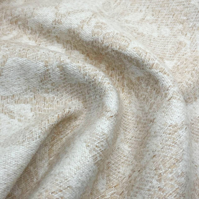 Willa Wool | Botanical Weave | Drapery fabric and drape detail