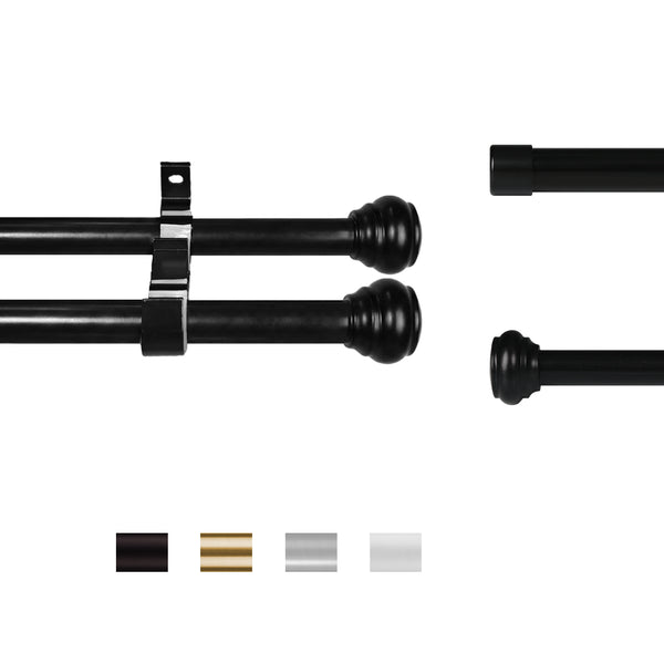 Riley | Length Adjustable | Double Curtain Rod