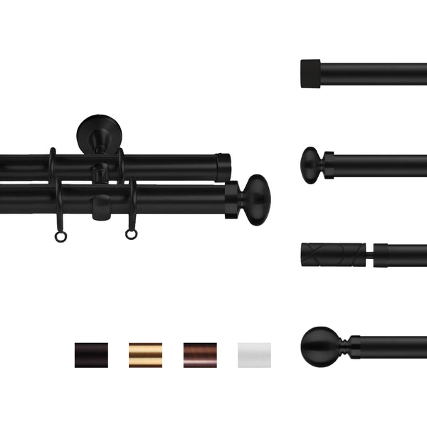 Evelyn | Double Curtain Rod | Customizable