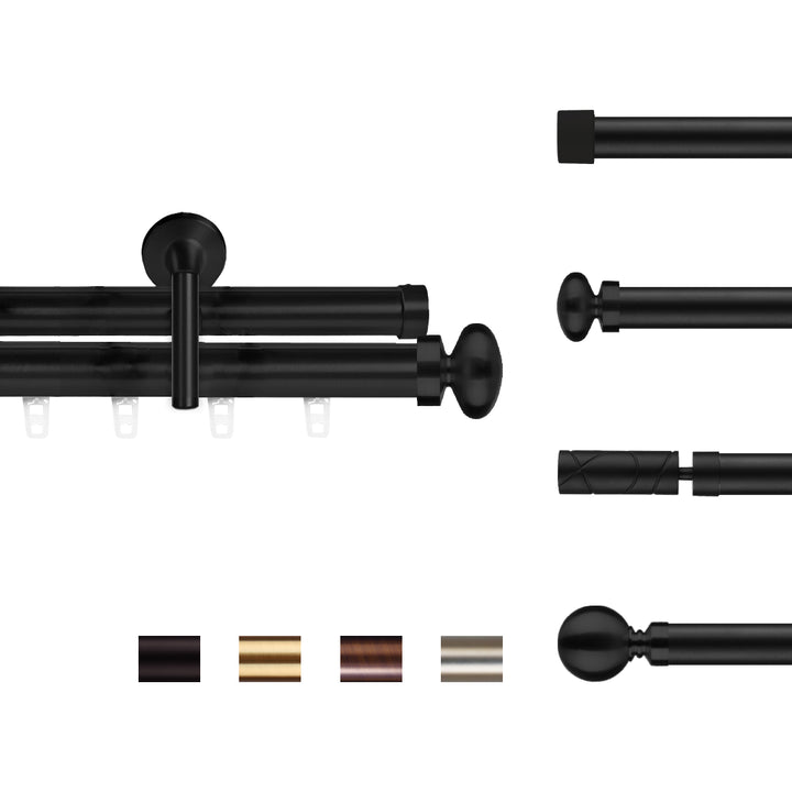 Ronan | Custom Size | Double Traverse Curtain Rod