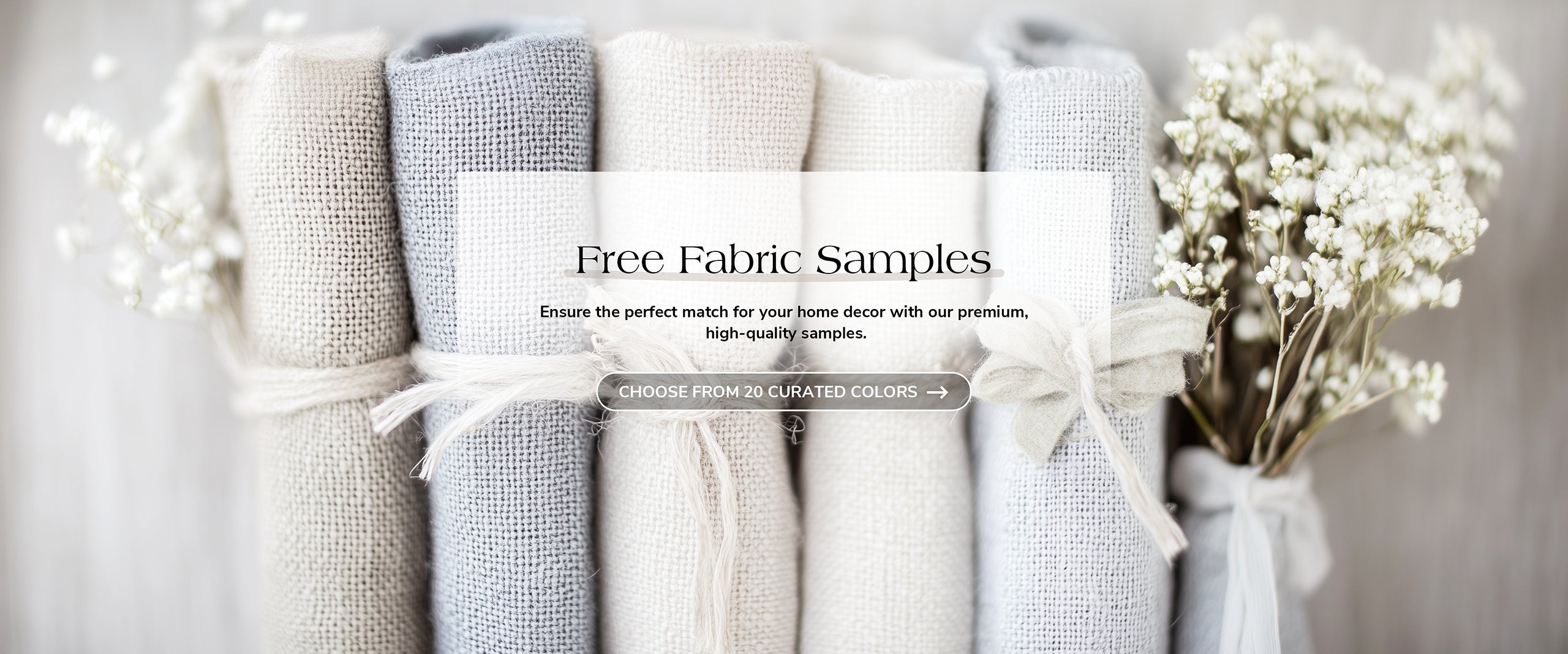 Free fabric sample selection with 20 curated colors, perfect for home decor. Choose premium high-quality fabric samples today.