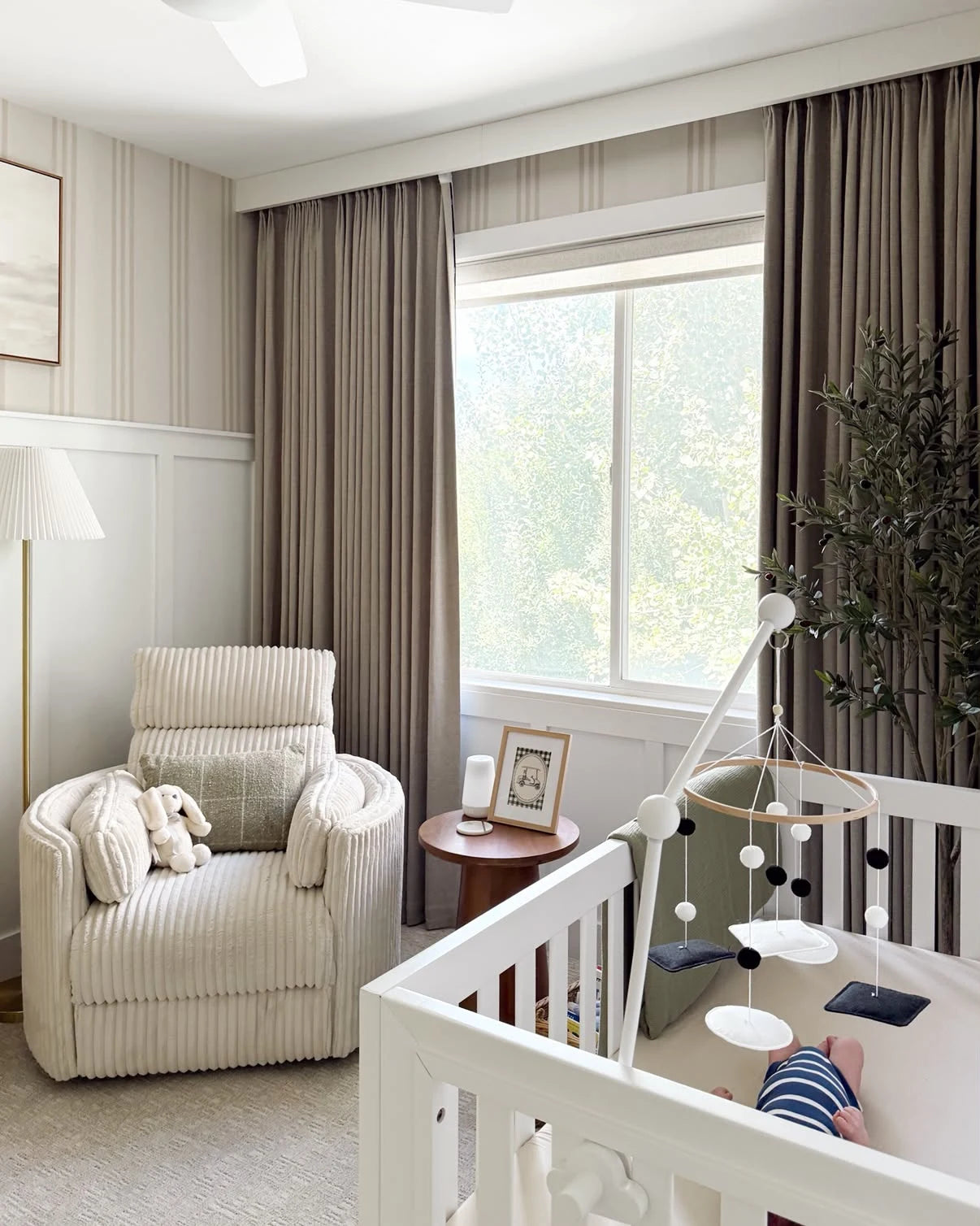 Kelsie's nursery with Livia Linen Drapery