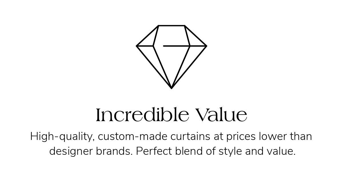 Incredible value for high-quality custom-made curtains, stylish and affordable.