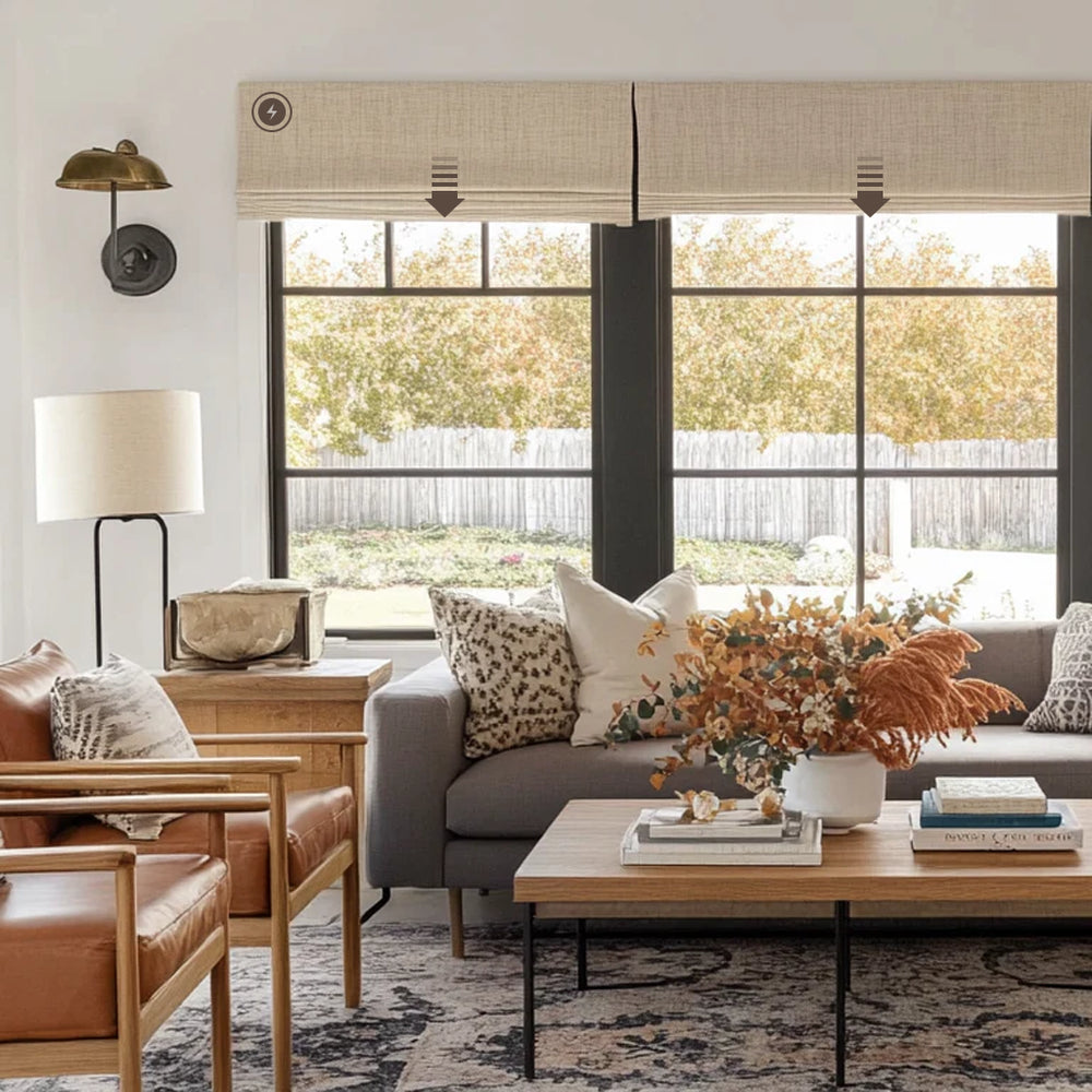 Motorized Roman shades
