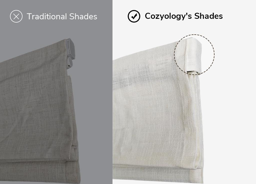 Roman shade side detail illustration