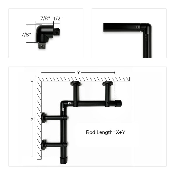 Ronan | Custom Size | Angle Traverse | Curtain Rod