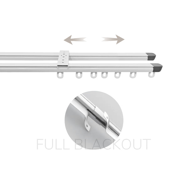 Taylor | Length Adjustable | Double Pleated Header Track