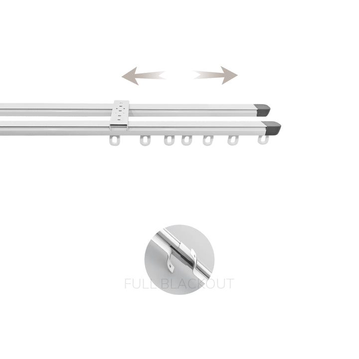 Taylor | Length Adjustable | Double Pleated Header Track