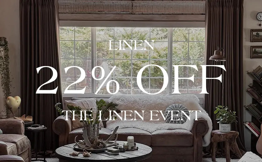 The Linen Event: 22% off linen with code LINEN22, ends October 8
