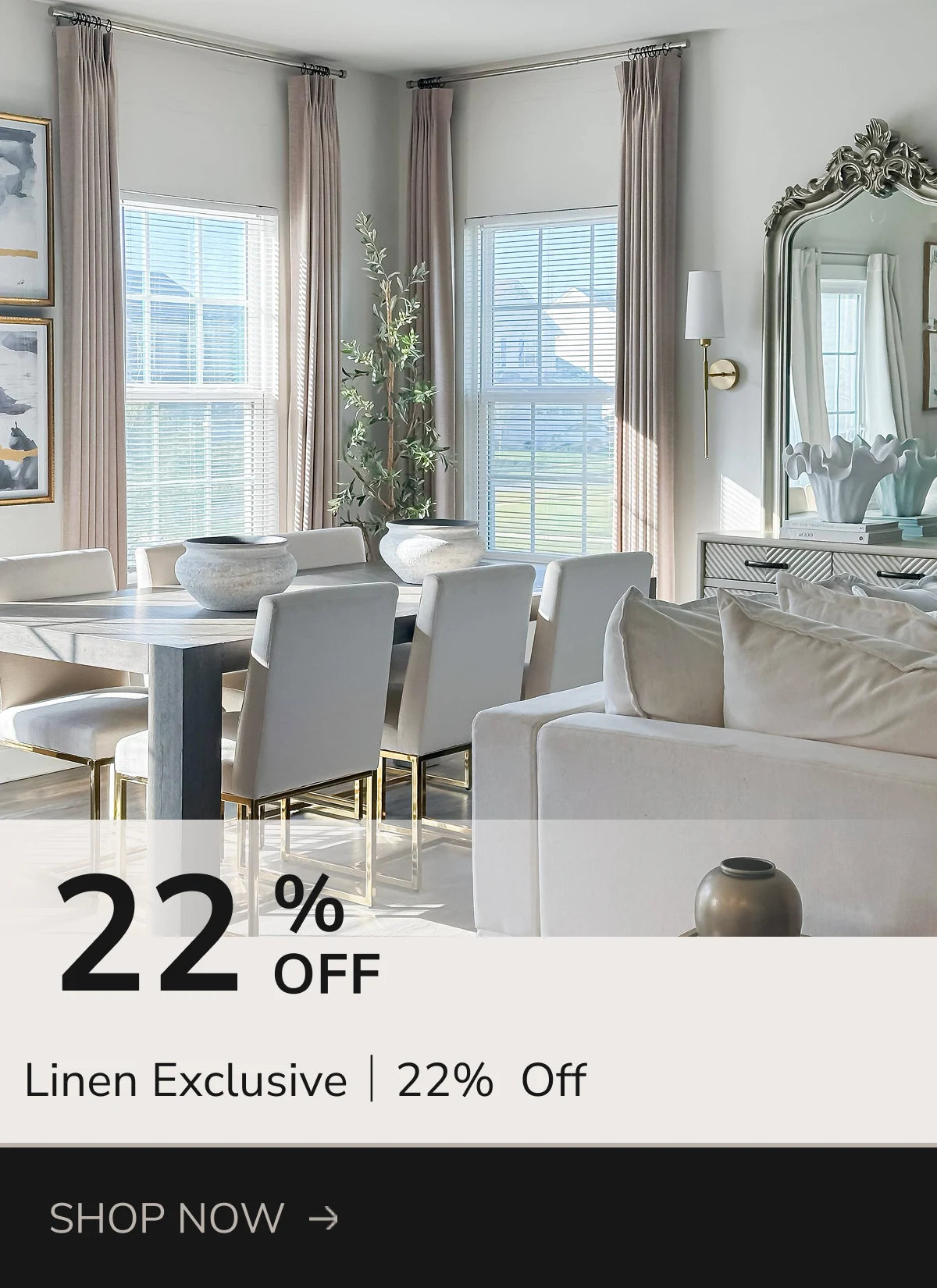 Linen Exclusive: 22% off linen